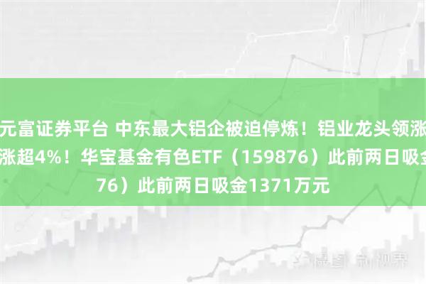 元富证券平台 中东最大铝企被迫停炼！铝业龙头领涨，云铝股份涨超4%！华宝基金有色ETF（159876）此前两日吸金1371万元
