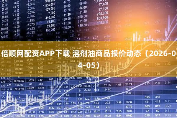 倍顺网配资APP下载 溶剂油商品报价动态（2026-04-05）